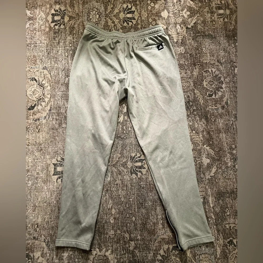 Adidas Game & Go Tapered Pants Mens Grey Aeroready Zippered Ankle Medium